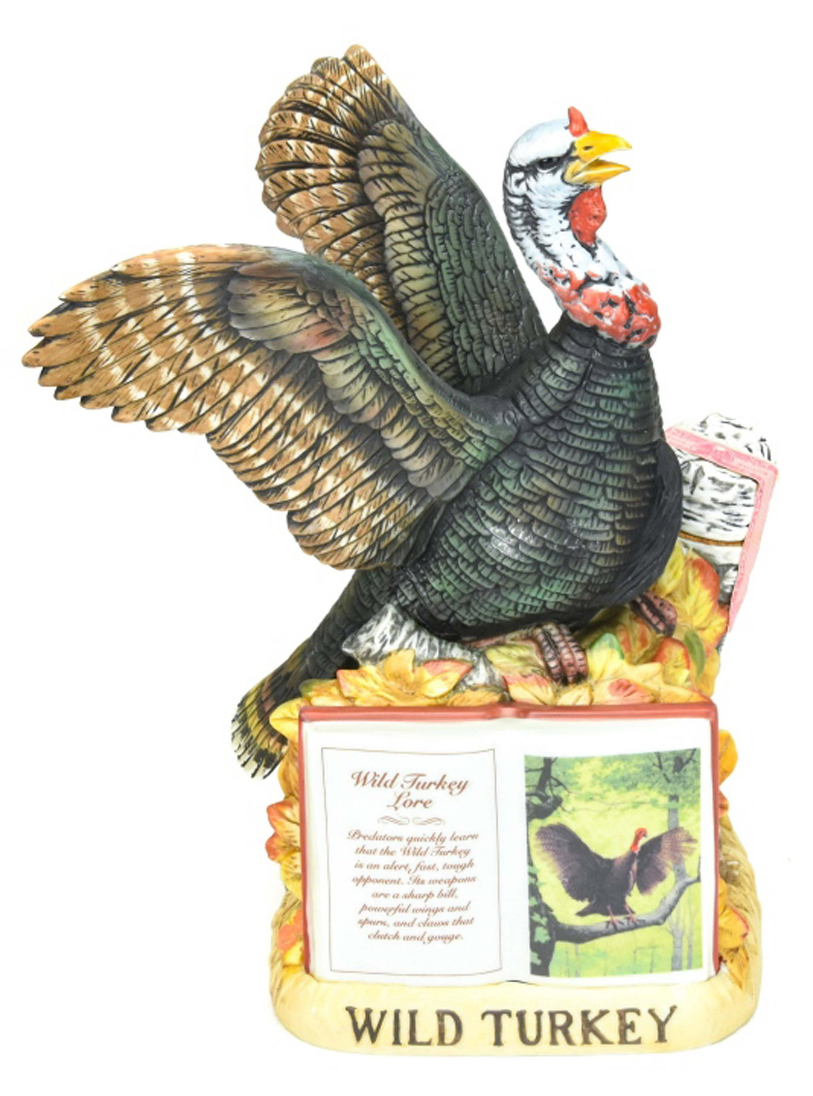 Vintage 1982 Austin Nichols Wild Turkey Decanter: Vintage Collectible 1982 Austin Nichols Wild Turkey Lore Decanter in Original Box. For decorative use. Box measures 14 inches x 11 inches x 9 inches.