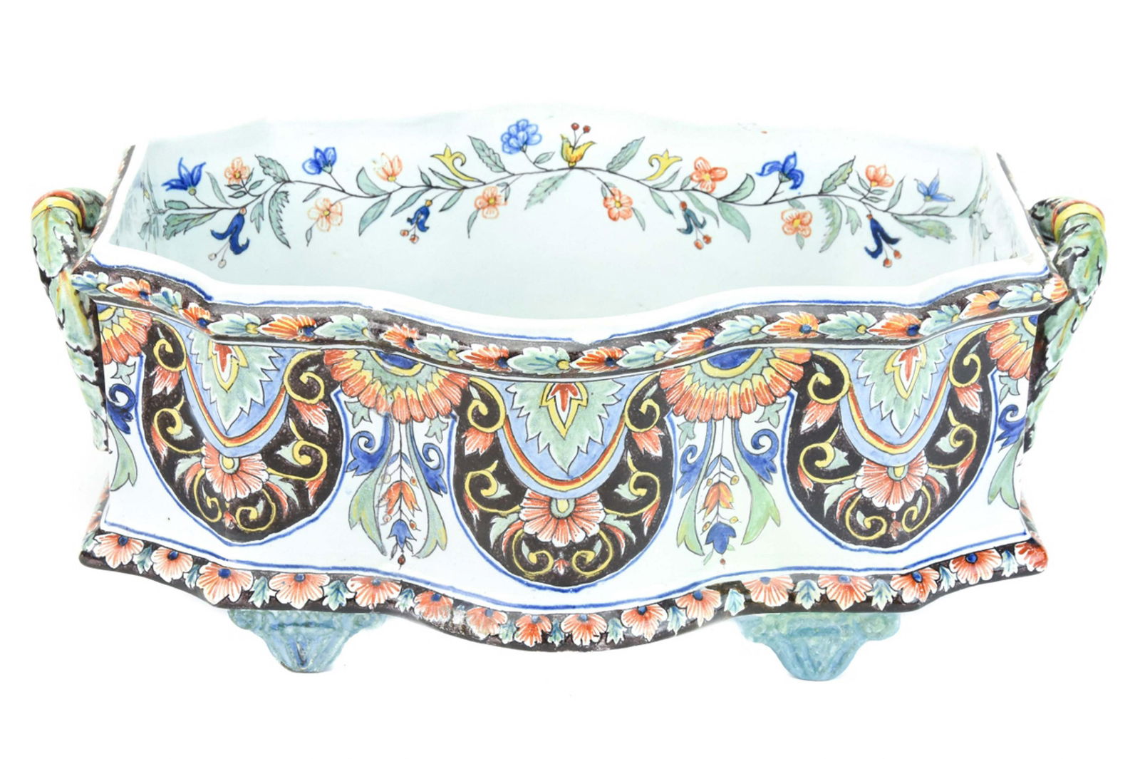 Antique French Vieux Rouen Porcelain Jardinaire (1 of 11)