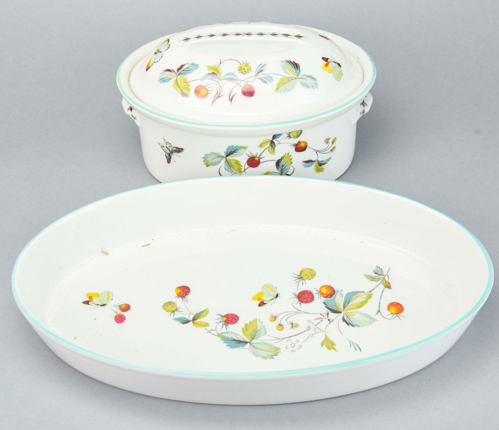 Royal Worcester Strawberry Porcelain Dish & Tray (1 of 8)