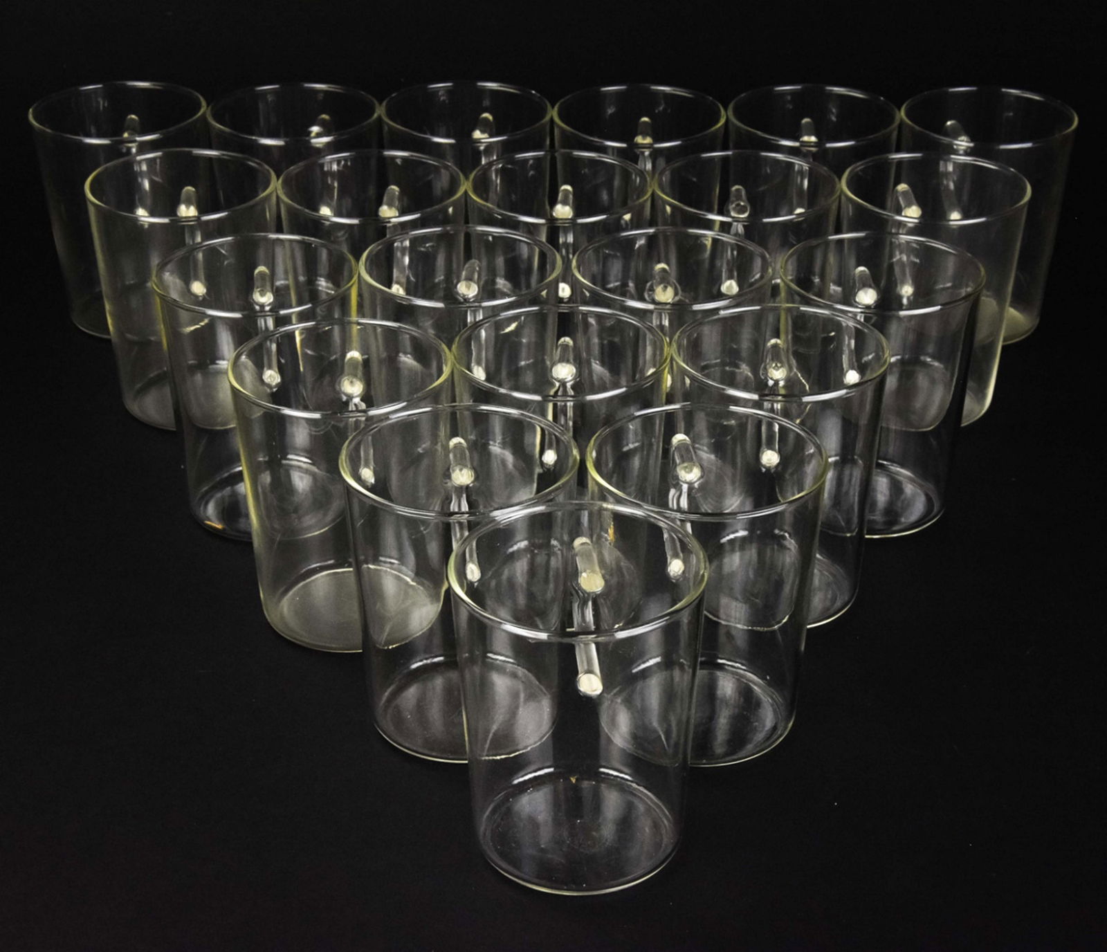 Set Schott Glass Cappuccino Cups & Saucers (1 of 7)