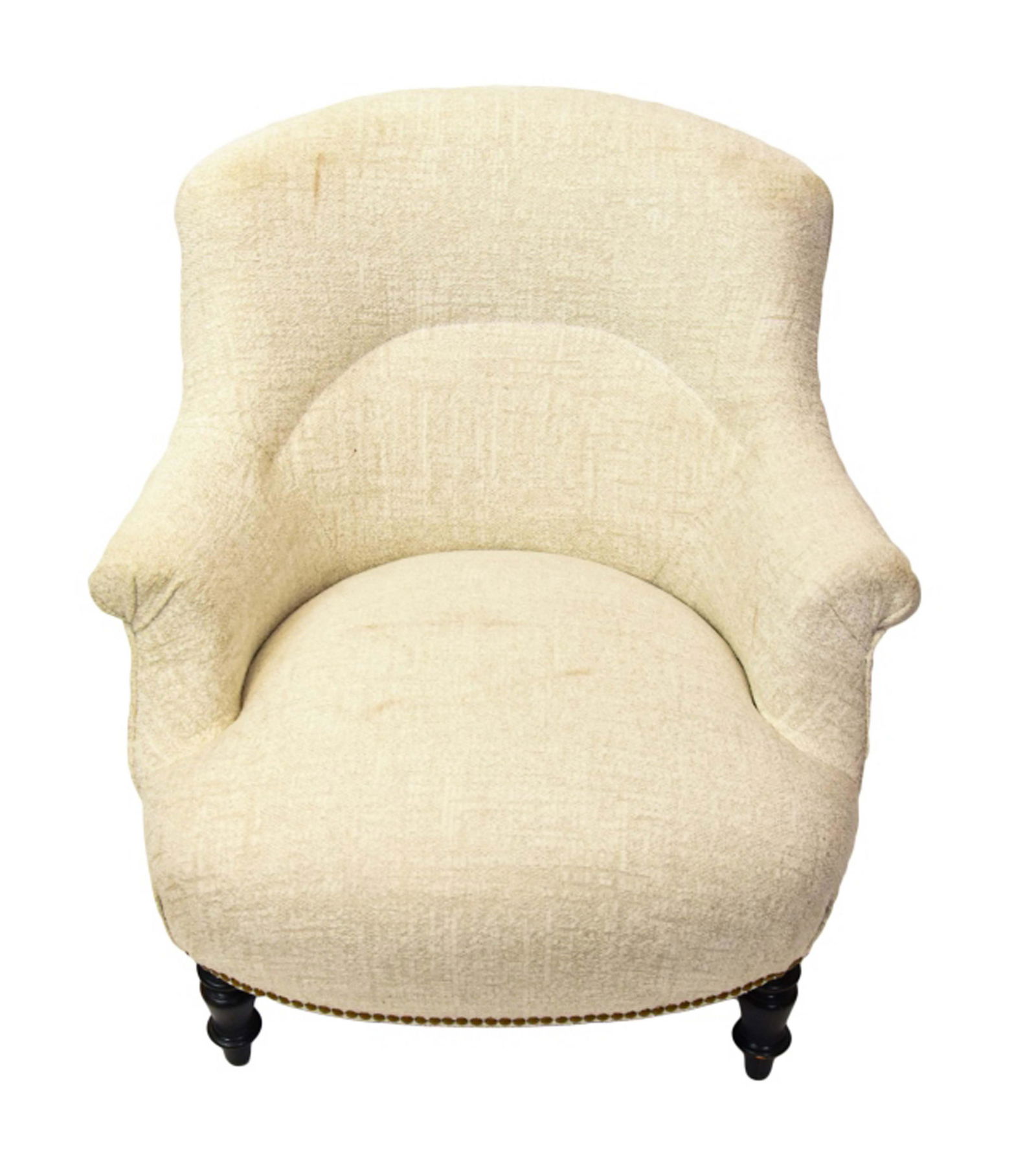 Custom Upholstered Boucle Slipper Chair (1 of 10)