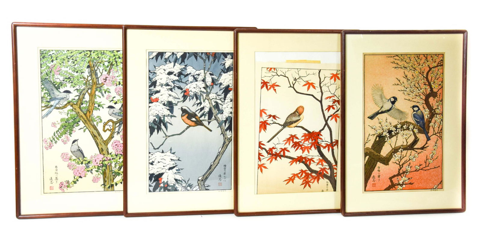 Toshi Yoshida Birds of the Seasons Woodblock Print (1 of 10)