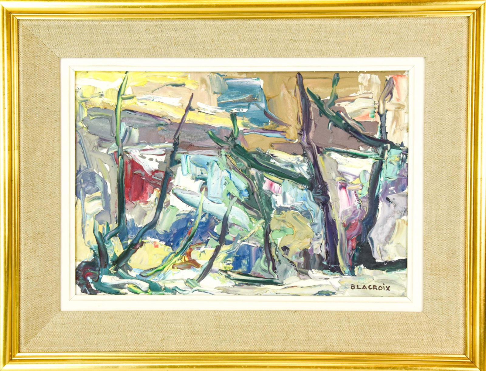 Bernard Lacroix "Winter Landscape" Oil on Board (1 of 8)