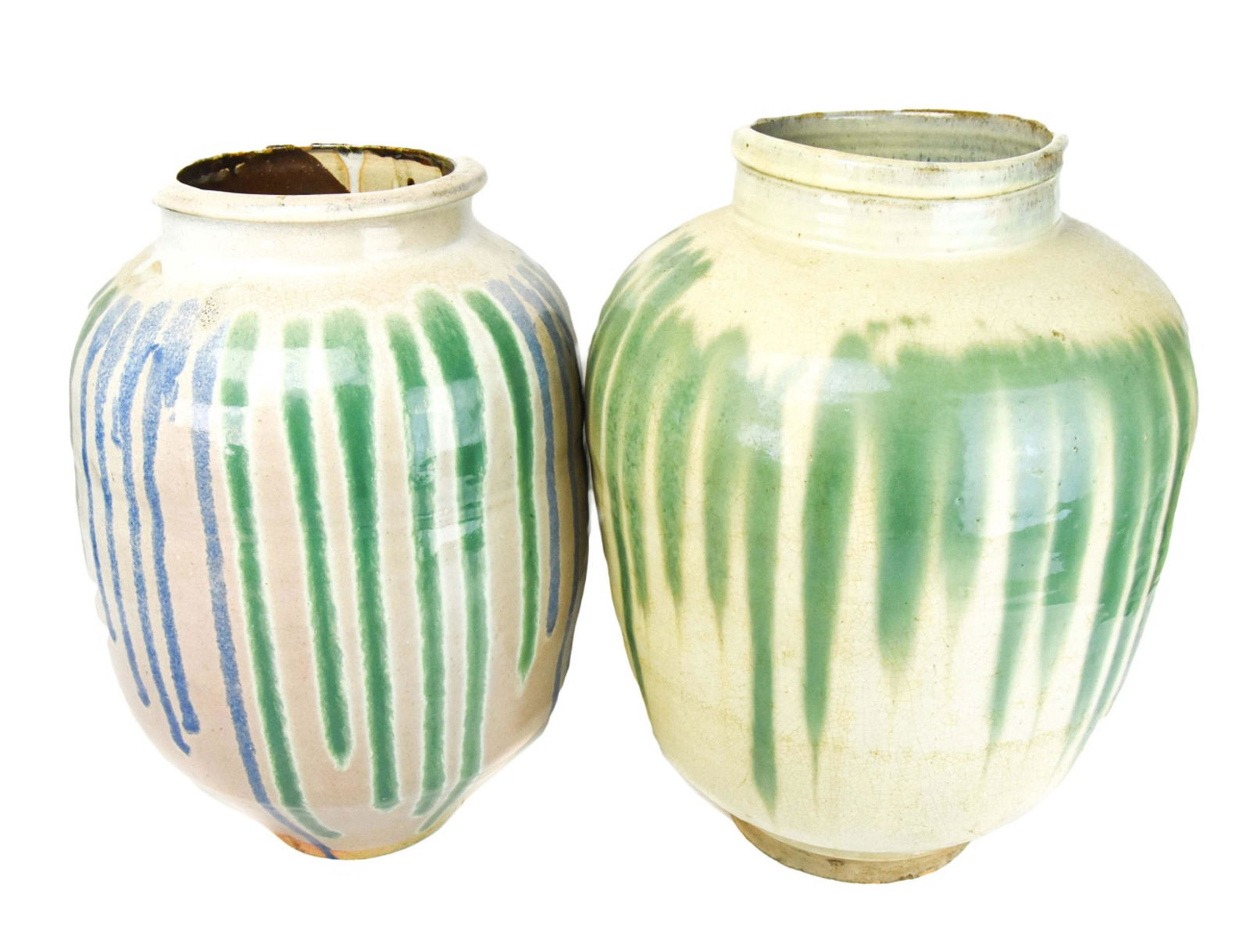 2 Drip Glazed Art Pottery Pots (1 of 8)