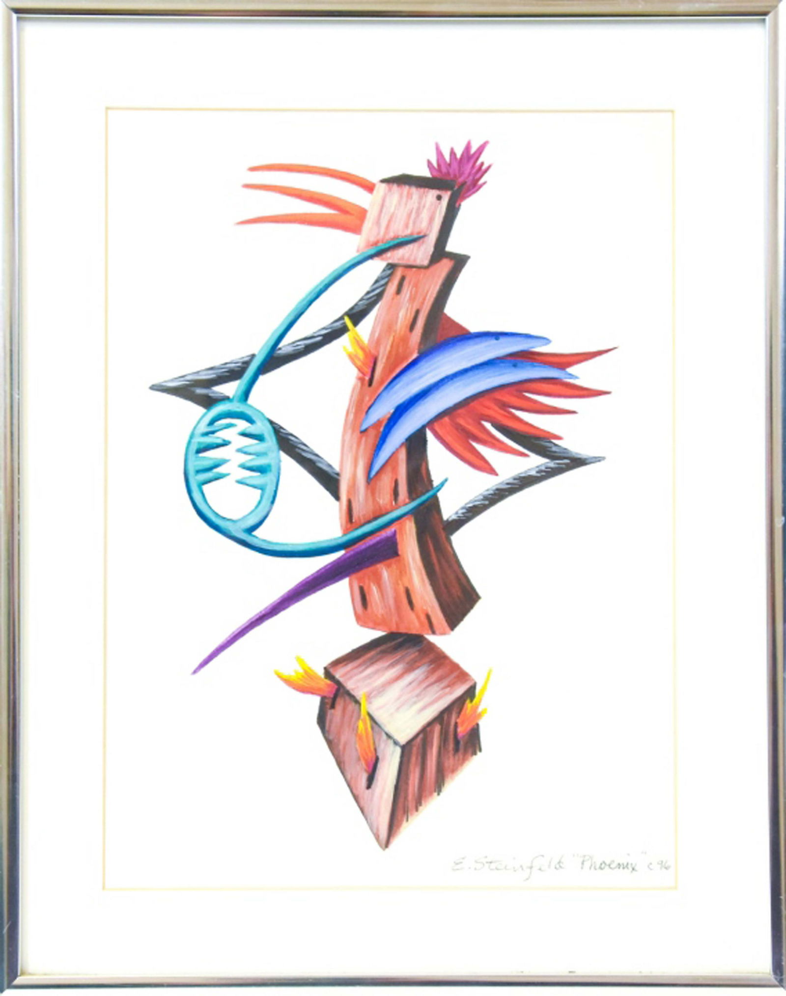 Ellen Steinfeld Acrylic Framed Abstract Painting (1 of 7)