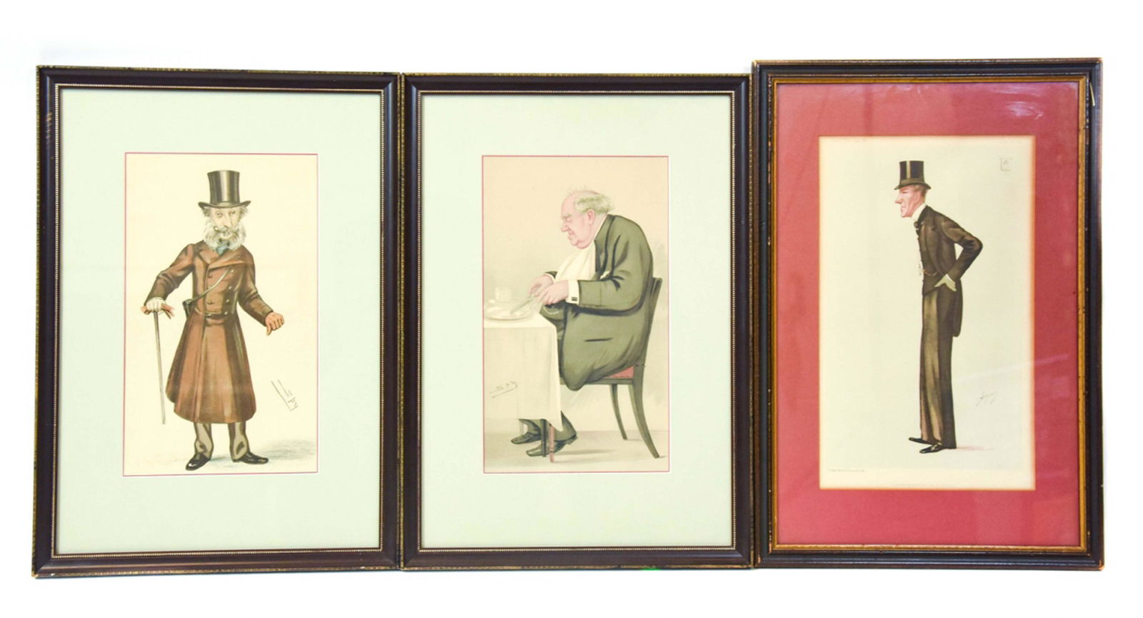 3 Antique Vanity Fair Spy Framed Lithographs (1 of 8)