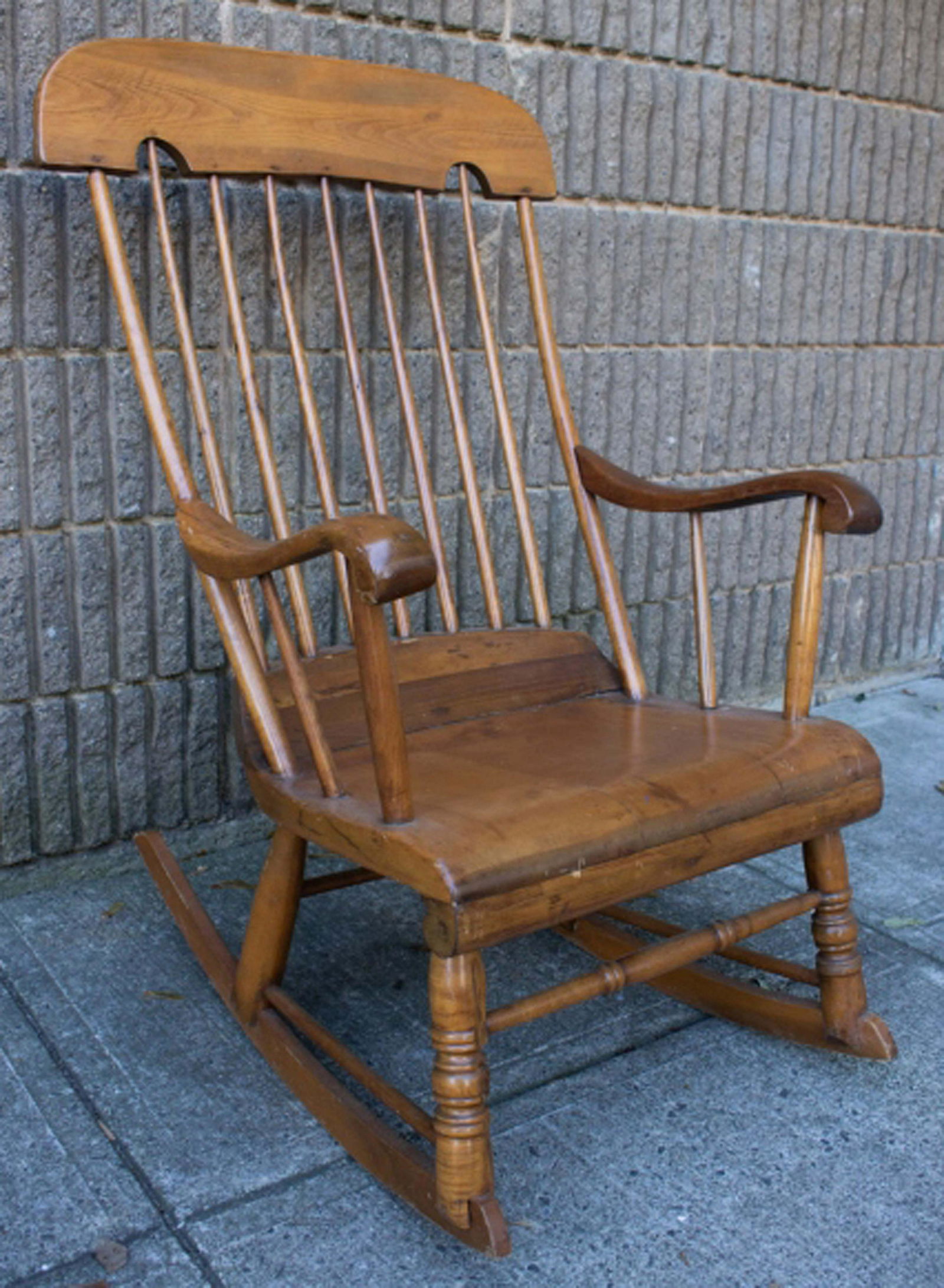 Antique Hand Carved Windsor Style Rocking Chair (1 of 8)
