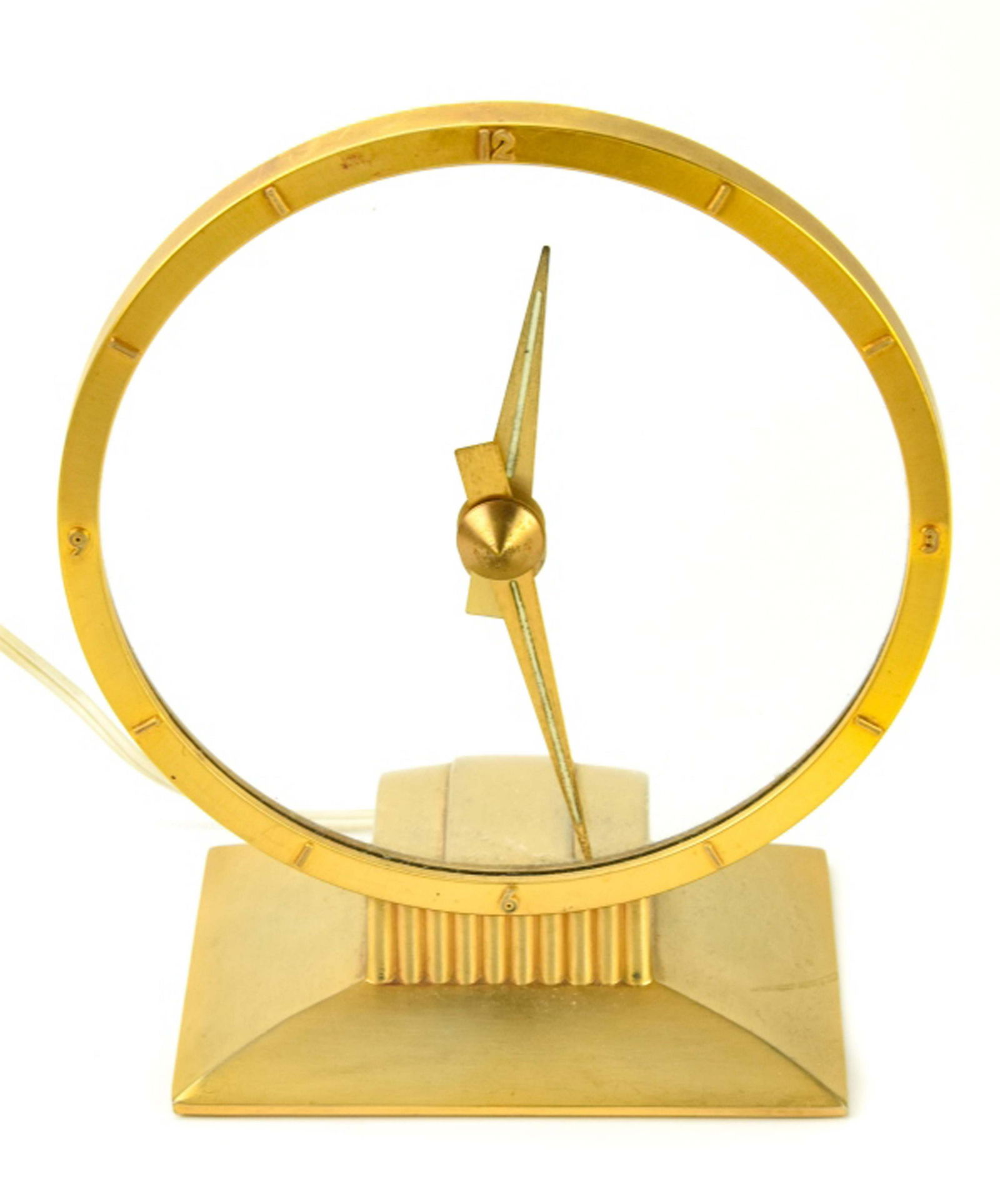 Mid C Jefferson Electric Brass Golden Hour Clock (1 of 5)