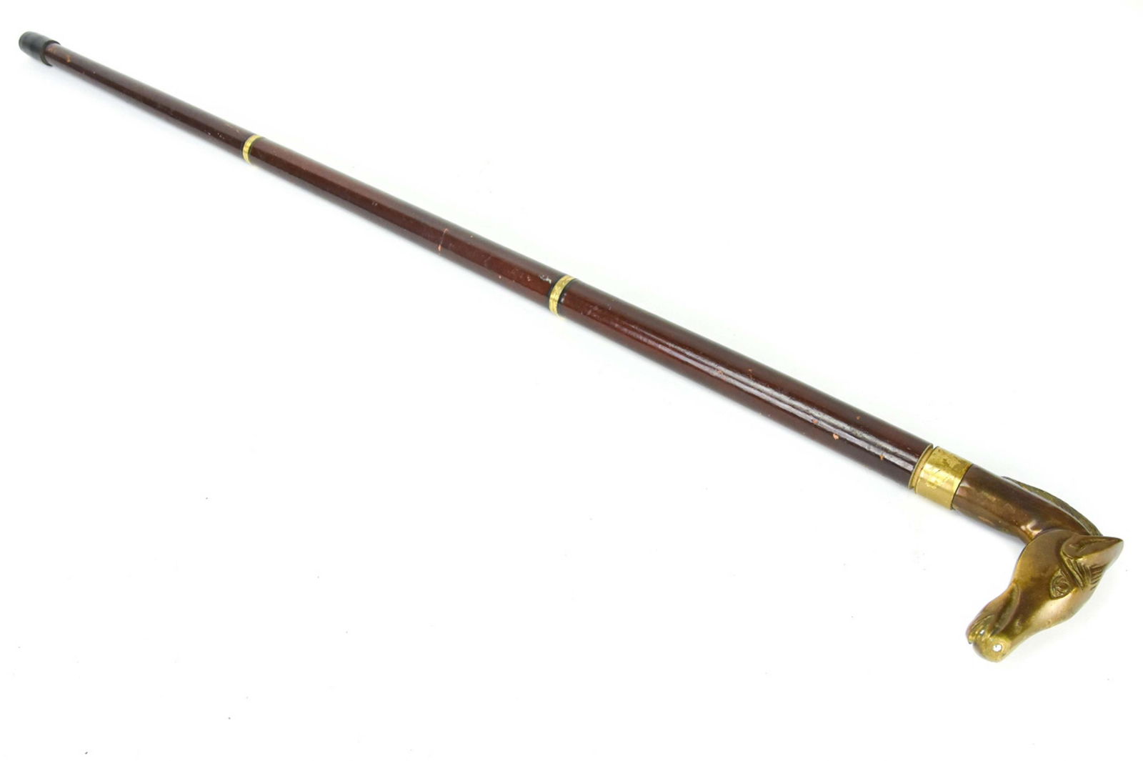 Brass Horse Head Walking Cane (1 of 6)