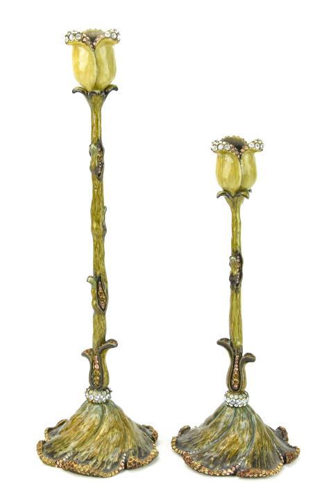 Jay Strongwater Enamel & Swarovski Candlesticks (1 of 11)