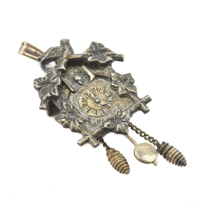 Sterling Silver Cuckoo Clock Pendant or Charm (1 of 6)