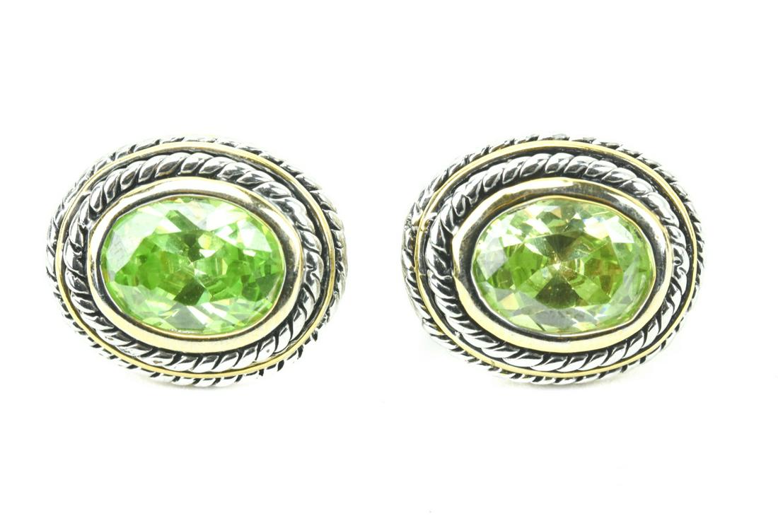 Pair of David Yurman Style Citrine Crystal Earring (1 of 6)