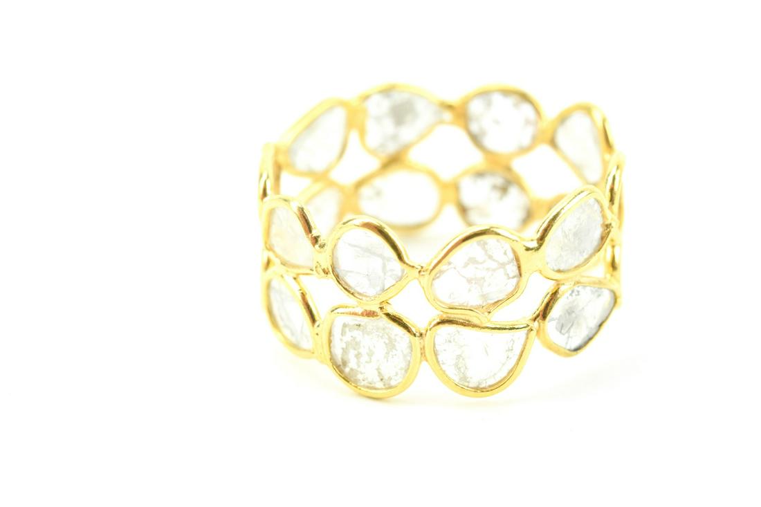 Diamond & Gold Over Sterling Silver Ring / Band (1 of 6)