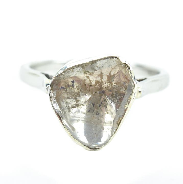 Rose Cut Diamond Solitaire Ring in Sterling Silver (1 of 7)