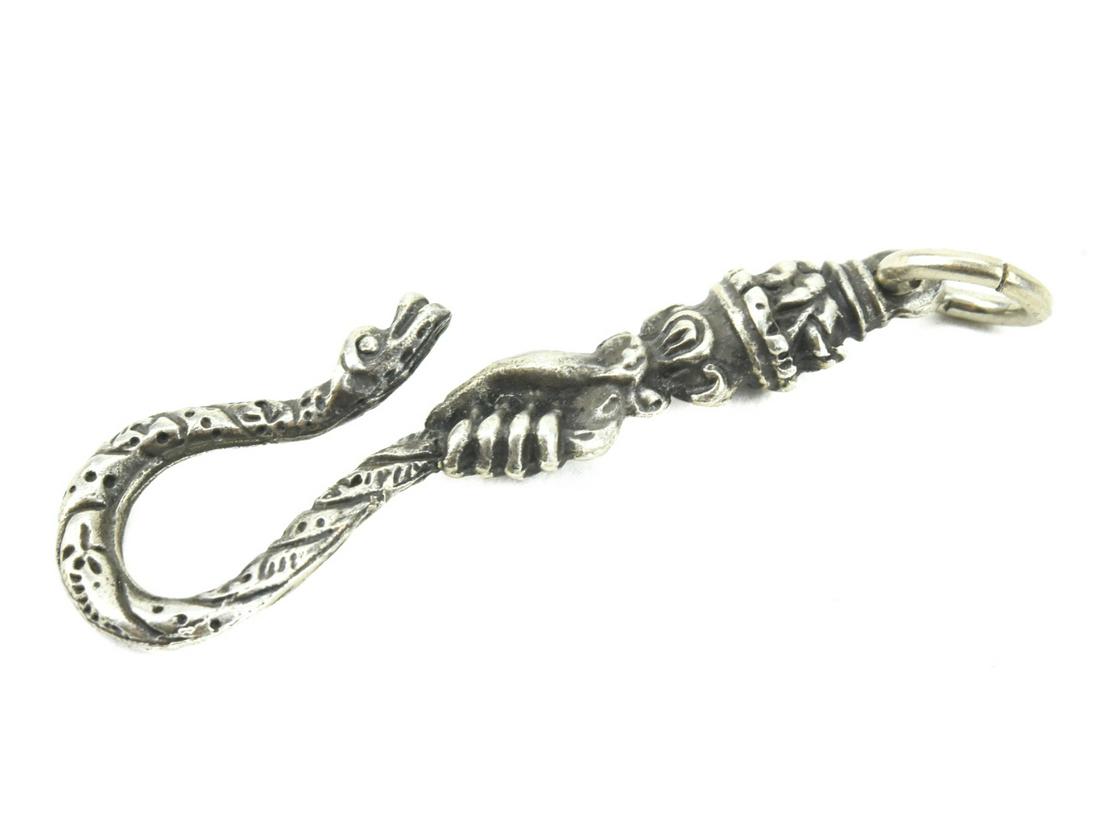 Sterling Silver Figa Holding Snake Pendant Hook (1 of 6)