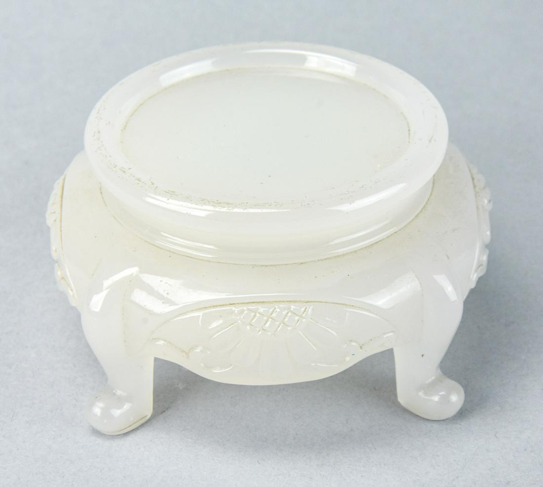 Chinese Opaline Glass Ginger Jar or Vase Stand: Chinese Opaline Glass Ginger Jar or Vase Stand. 3 inches x 6 inches in diameter.