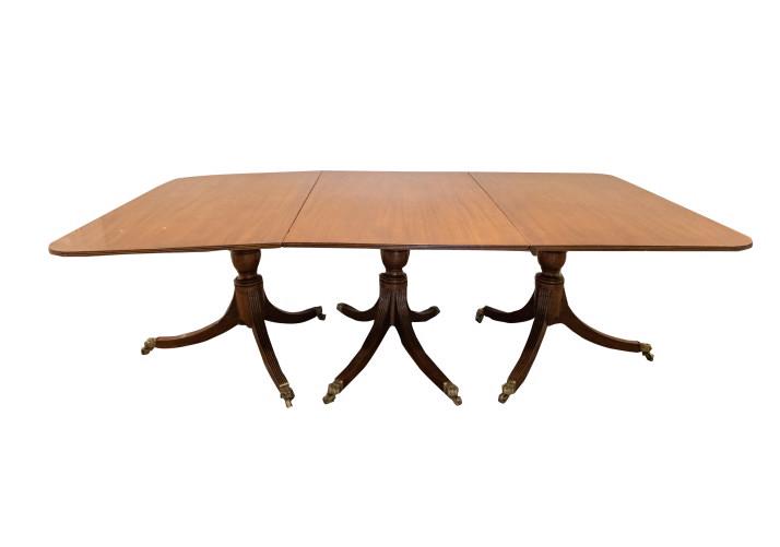 George III Triple Pedestal Mahogany Dining Table (1 of 8)