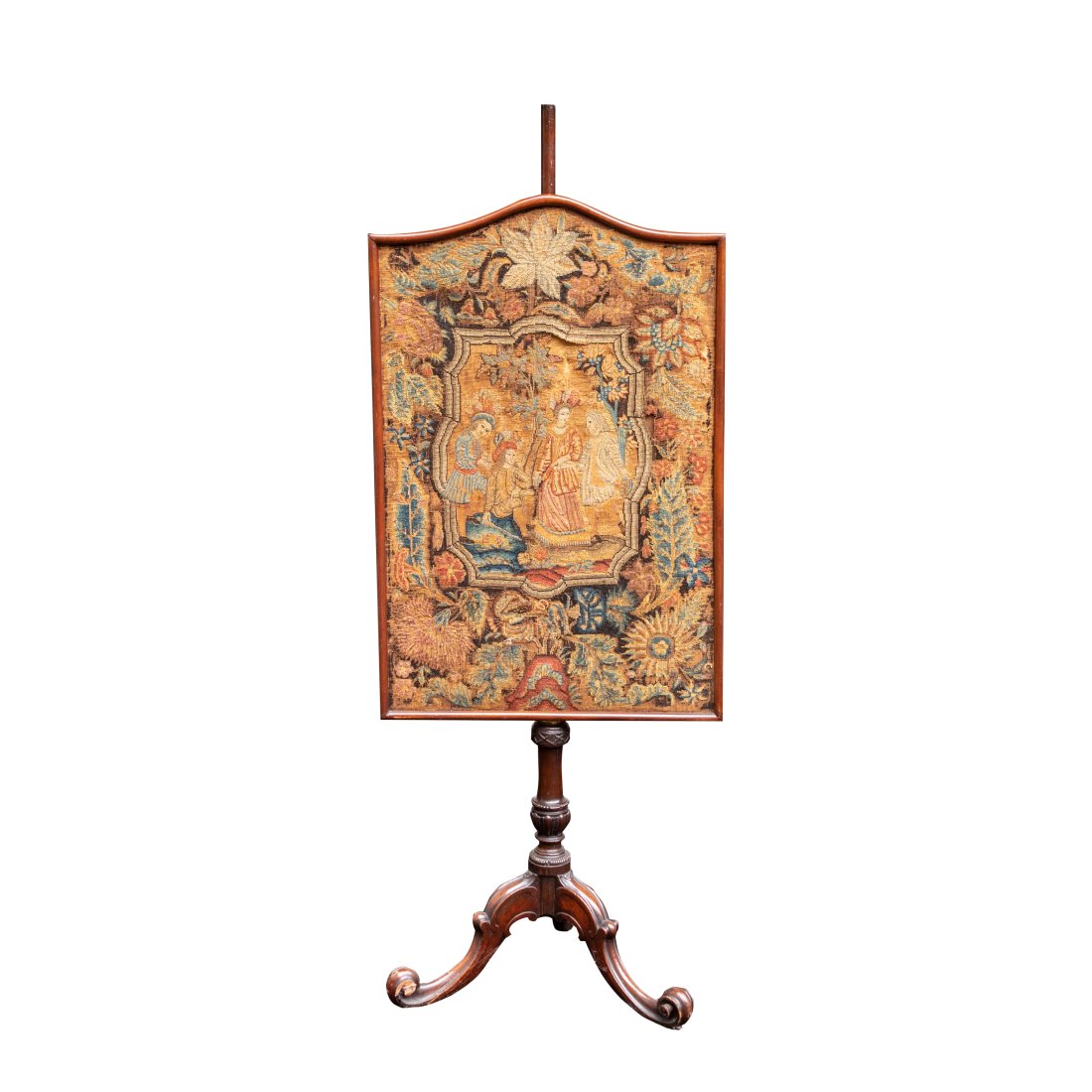 Antique Needlework Fire Pole Screen (1 of 7)