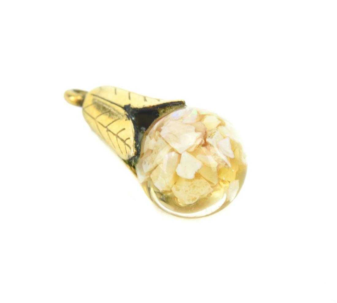 Antique Gold Filled Floating Opal Necklace Pendant (1 of 5)