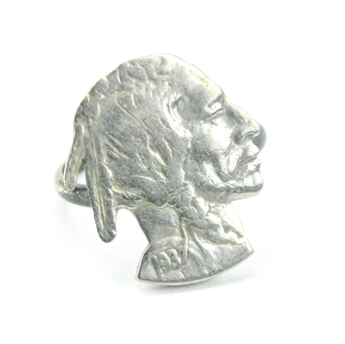 Antique C 1937 Indian Head Coin Ring (1 of 6)