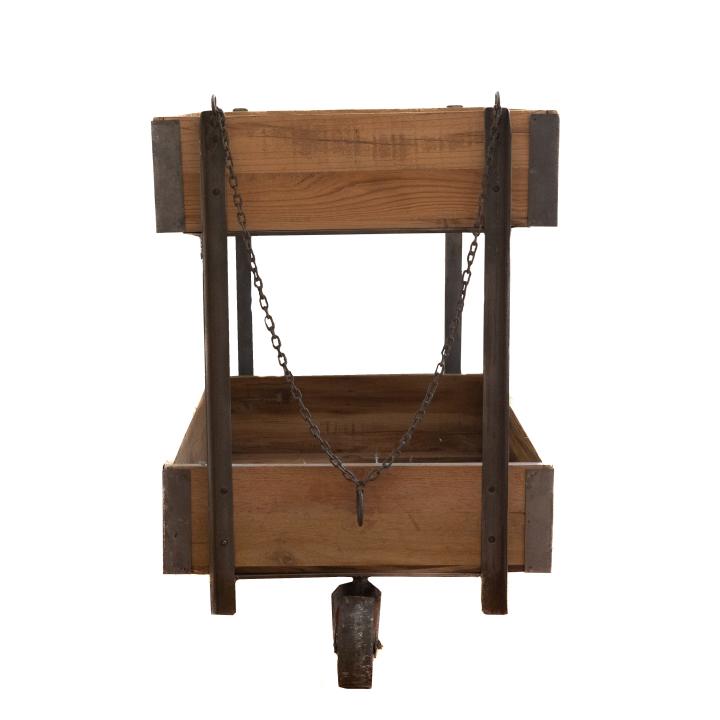 Industrial Rolling Bar Cart: Industrial Rolling Bar Cart. Measures 29.5 inches x 21.5 inches x 26.25 inches.