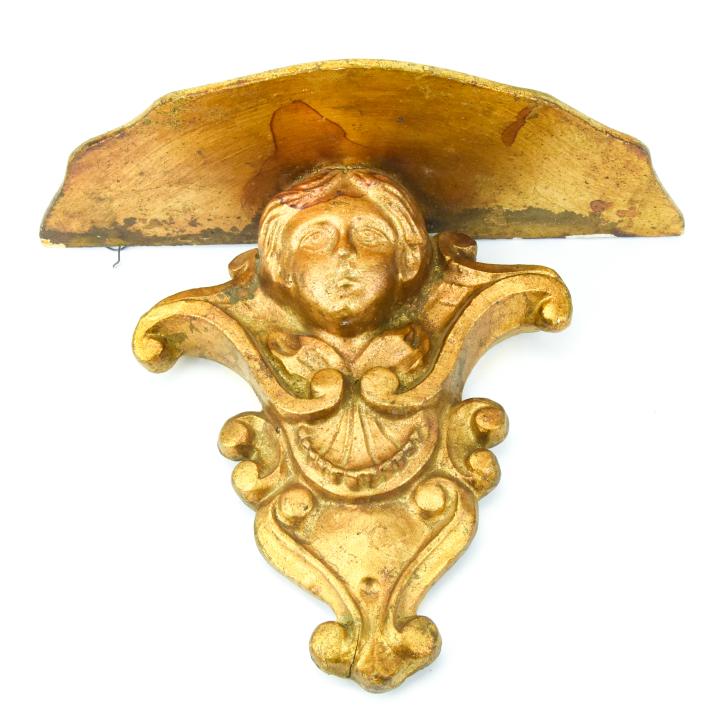Italian Florentine Style Gilt Wood Cherub Shelf (1 of 6)