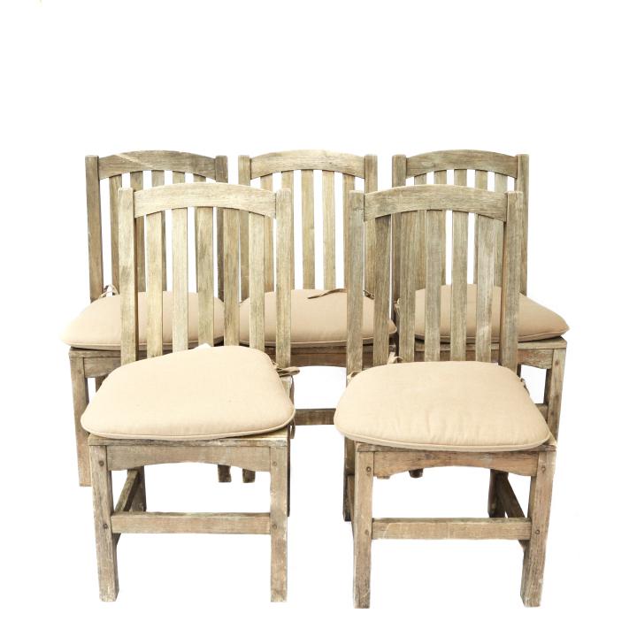 Set 5 Outdoor Designs Patio Teak Chairs (1 of 10)