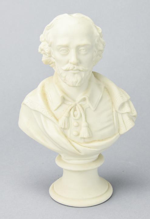 Antique Jasper Ware Porcelain Bust of Shakespeare: Antique Jasper Ware Porcelain Bust of Shakespeare. 8 inches x 6 inches