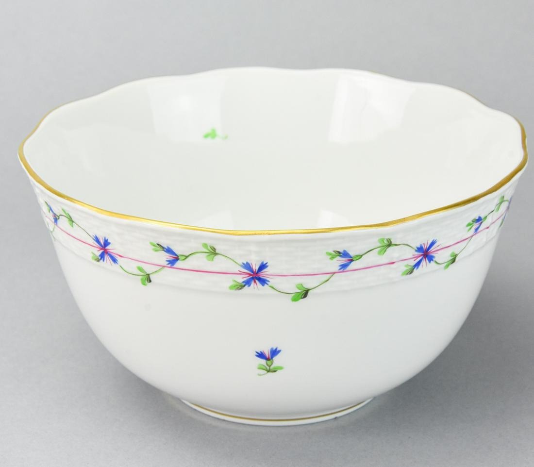 Herend Hungary Porcelain Bowl Blue Garland (1 of 7)
