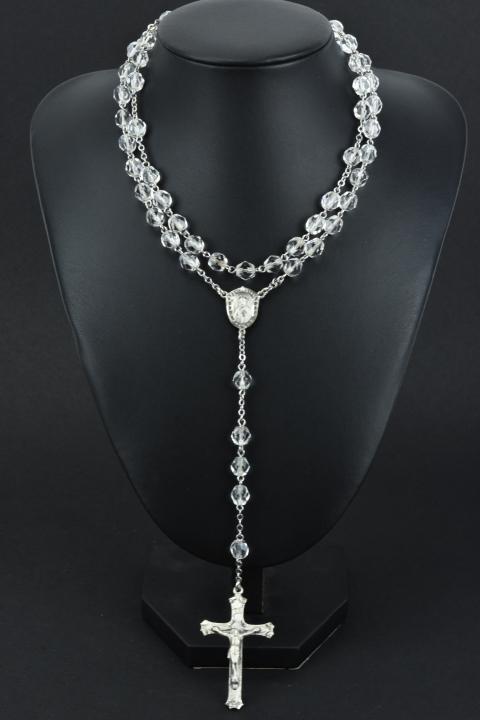 Vintage Sterling & Faceted Crystal Rosary Beads (1 of 9)