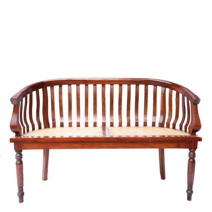 Plantation Style Caned Seat Settee (1 of 6)