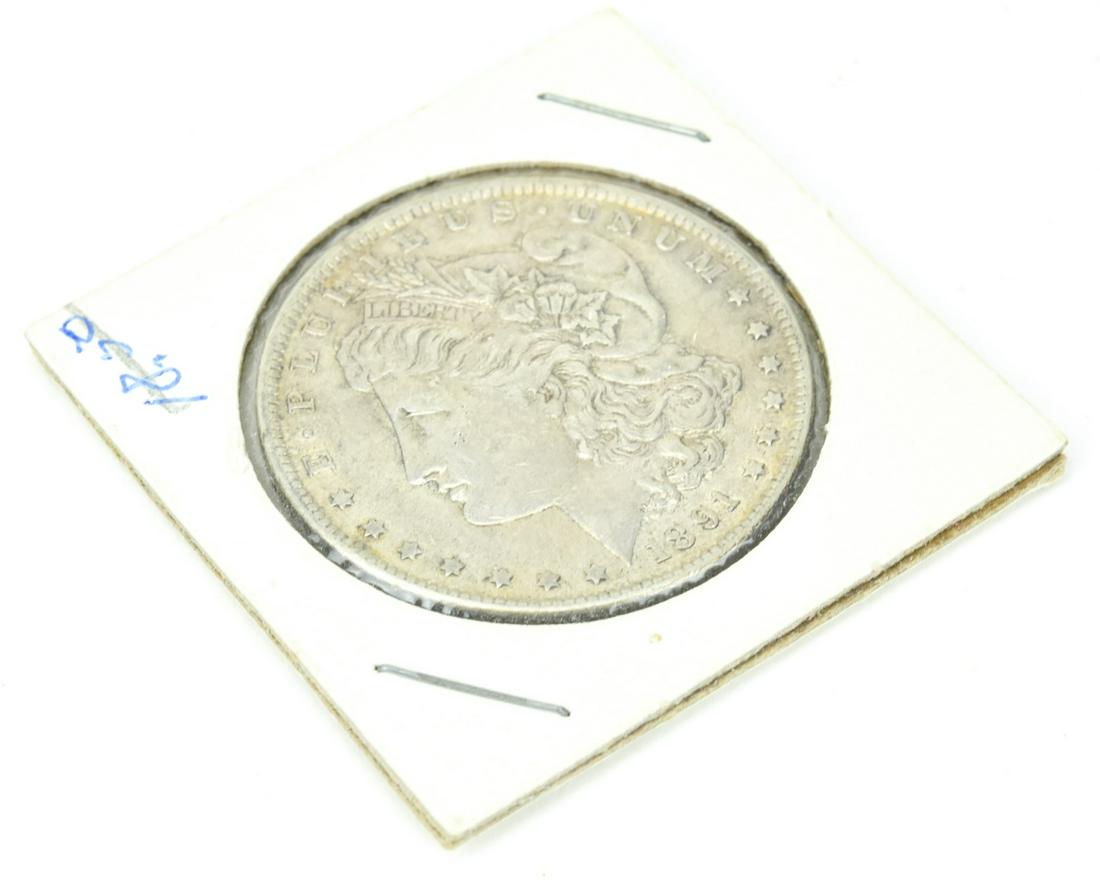 1891 US Morgan Liberty Head Silver Dollar Coin (1 of 6)