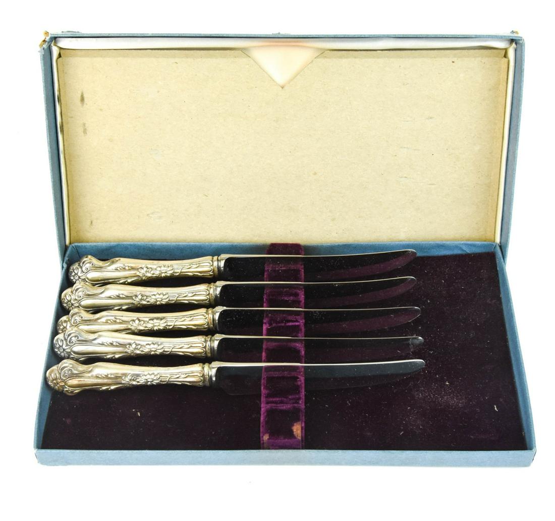 5 Sheffield Sterling Handled Steak Knives (1 of 7)