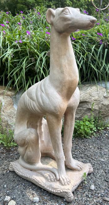 Italian Greyhound Terracotta Pottery Statue (1 of 5)