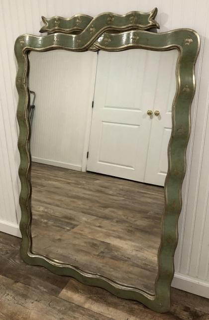 Italian Florentine Hand Painted Ribbon Wall Mirror (1 of 5)