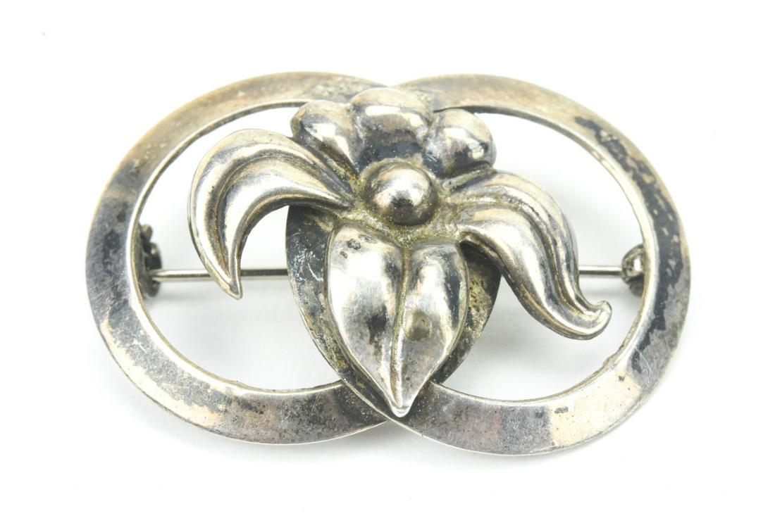 Antique Sterling Silver Georg Jensen Style Brooch (1 of 5)