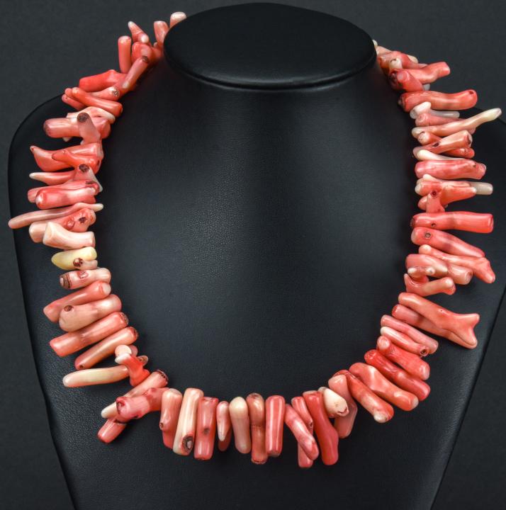 Branch Coral Fringe Design Necklace w Toggle Clasp (1 of 7)