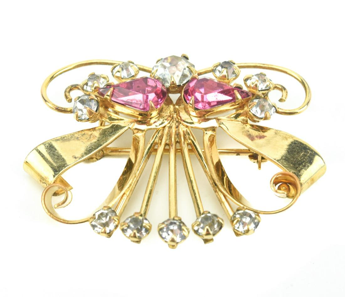 Vintage Retro Era Gold Filled & Paste Set Brooch (1 of 6)
