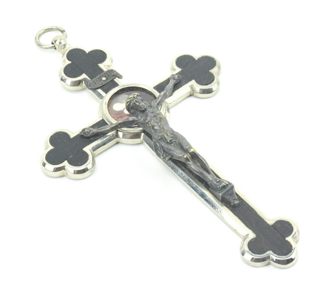 Antique Large Scale Crucifix w Reliquary Pendant (1 of 7)