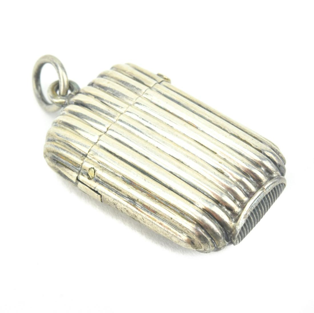 Antique English Sterling Silver Vesta Case Pendant (1 of 6)