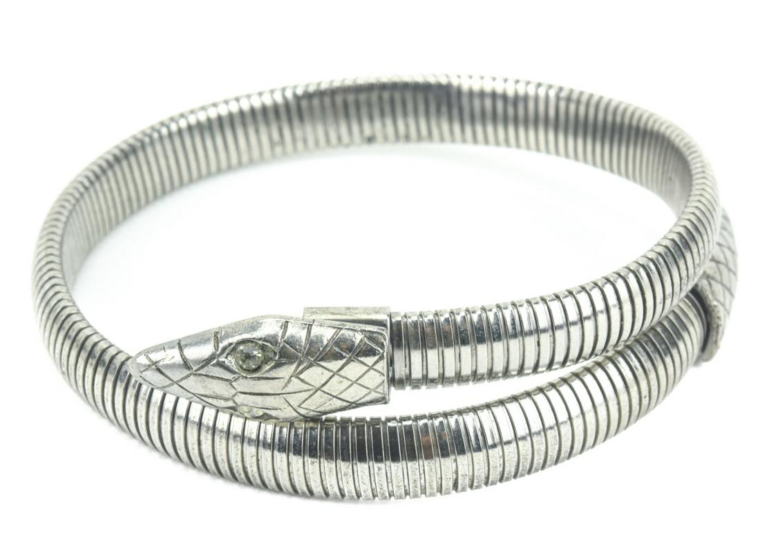 Vintage Coiled Snake Arm Cuff or Choker Necklace (1 of 7)