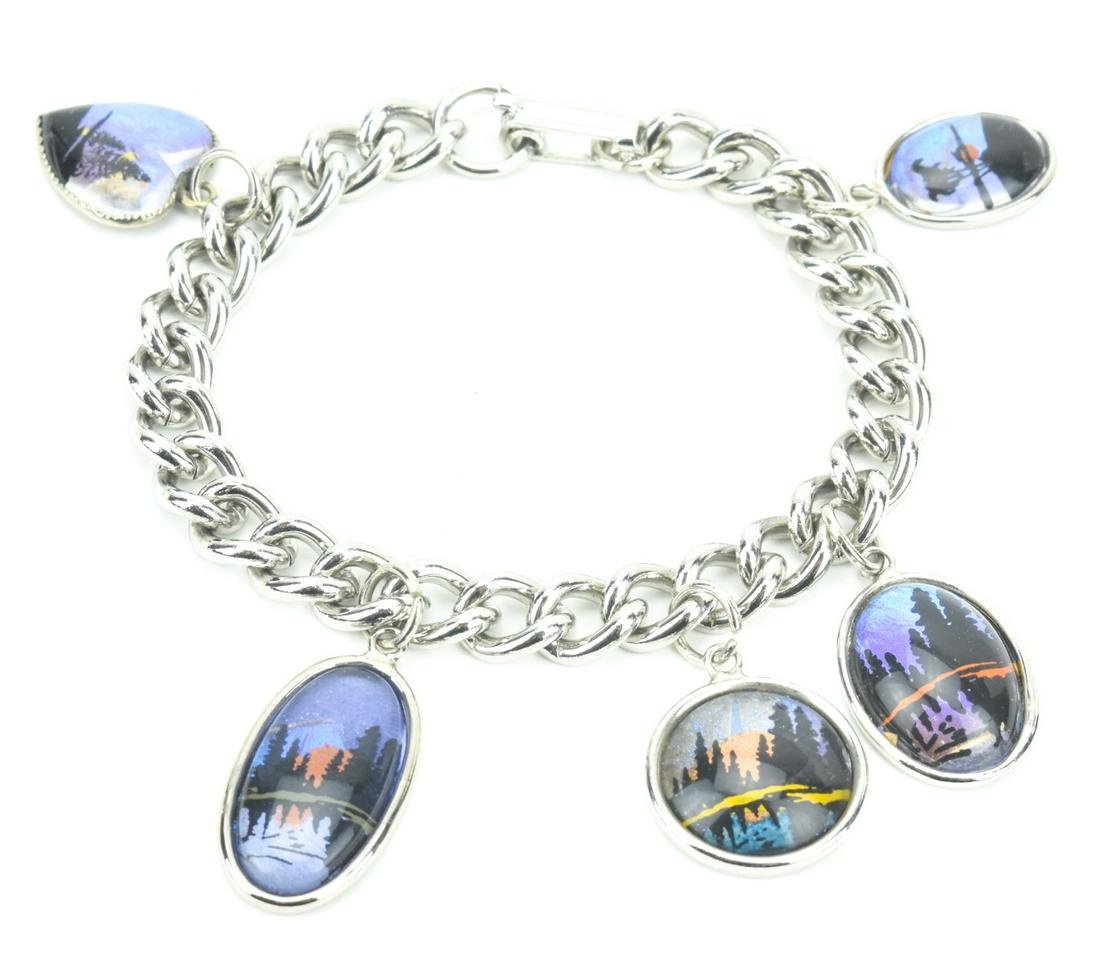 Vintage Natural Butterfly Wing Charm Bracelet (1 of 7)
