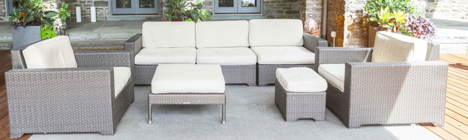 Frontgate Faux Wicker Outdoor Furniture Set (1 of 8)