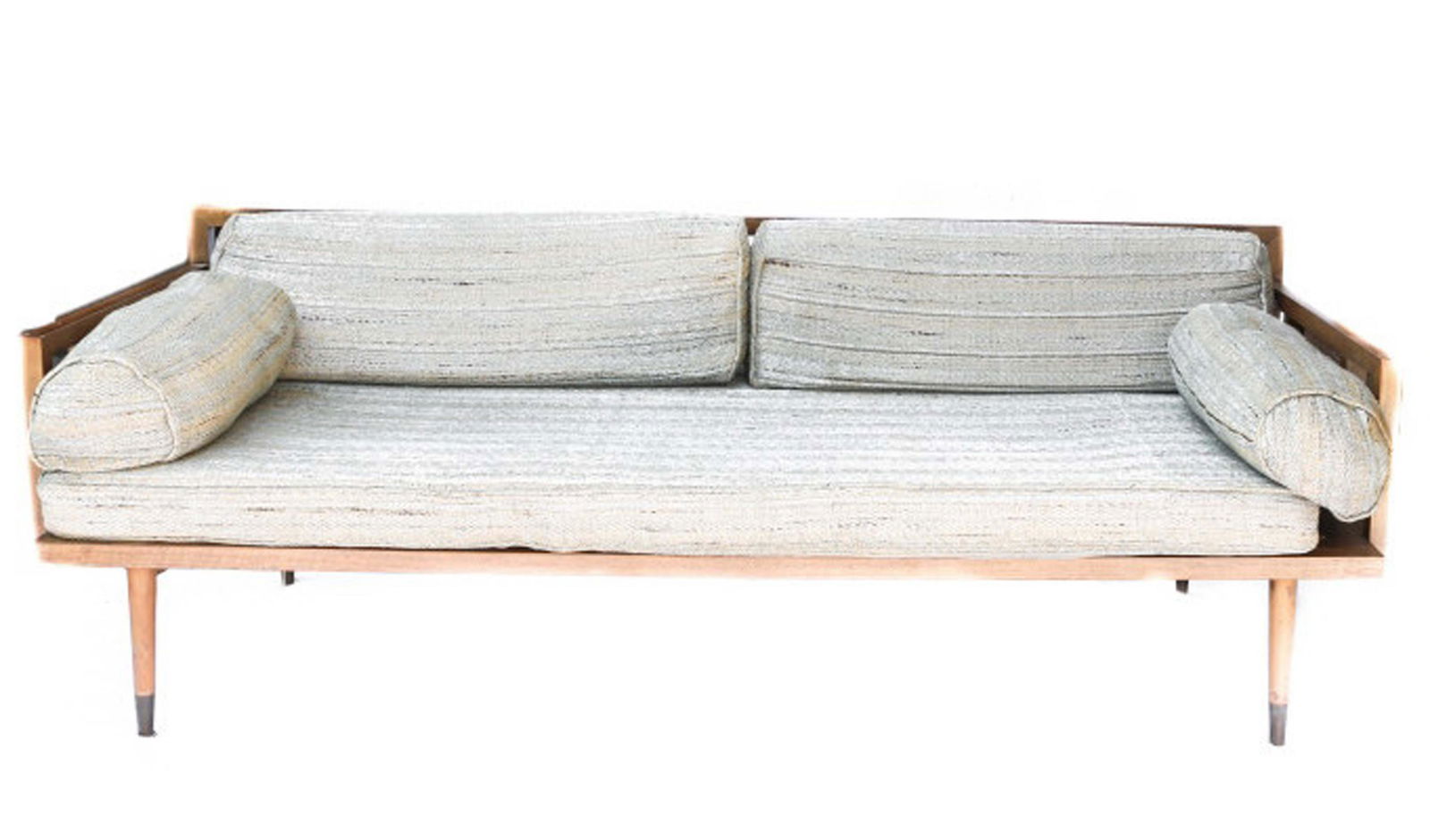 Danish Modern Teak Caned Sofa (1 of 9)