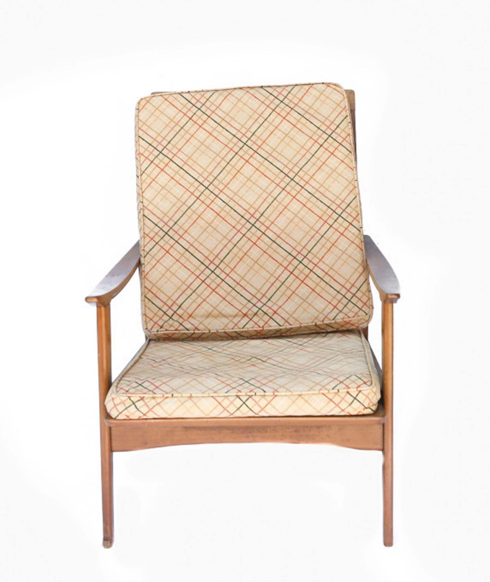 Danish Modern Teak Armchair: Danish Modern Teak Armchair. Measures 35 inches x 27 inches x 32 inches.
