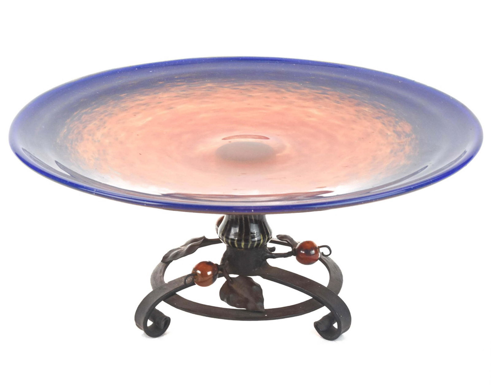 Schneider Marjorelle Glass & Wrought Iron Compote (1 of 8)