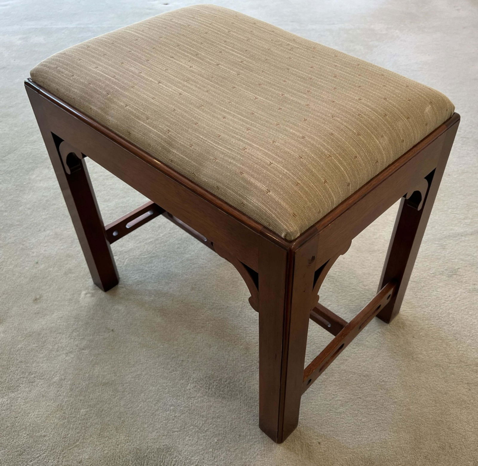 Antique English Chippendale Style Stool or Bench (1 of 3)
