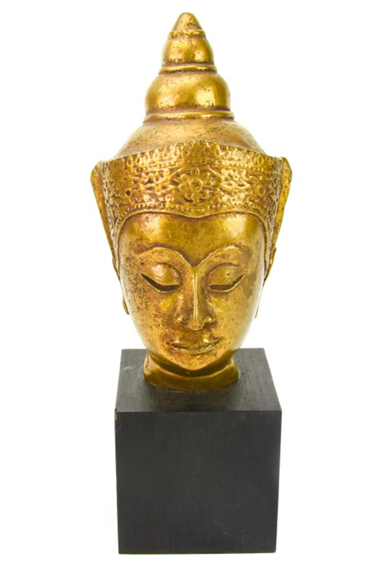 Thai Gilt Plaster Head of Crowned Buddha (1 of 8)