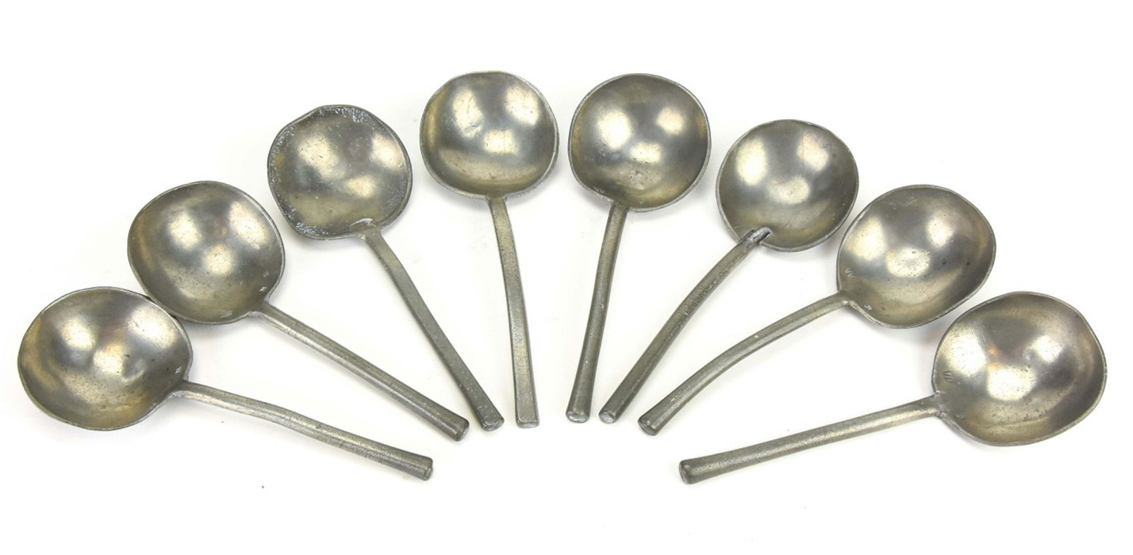Set 8 WB Antique Pewter Bowl Spoons (1 of 7)