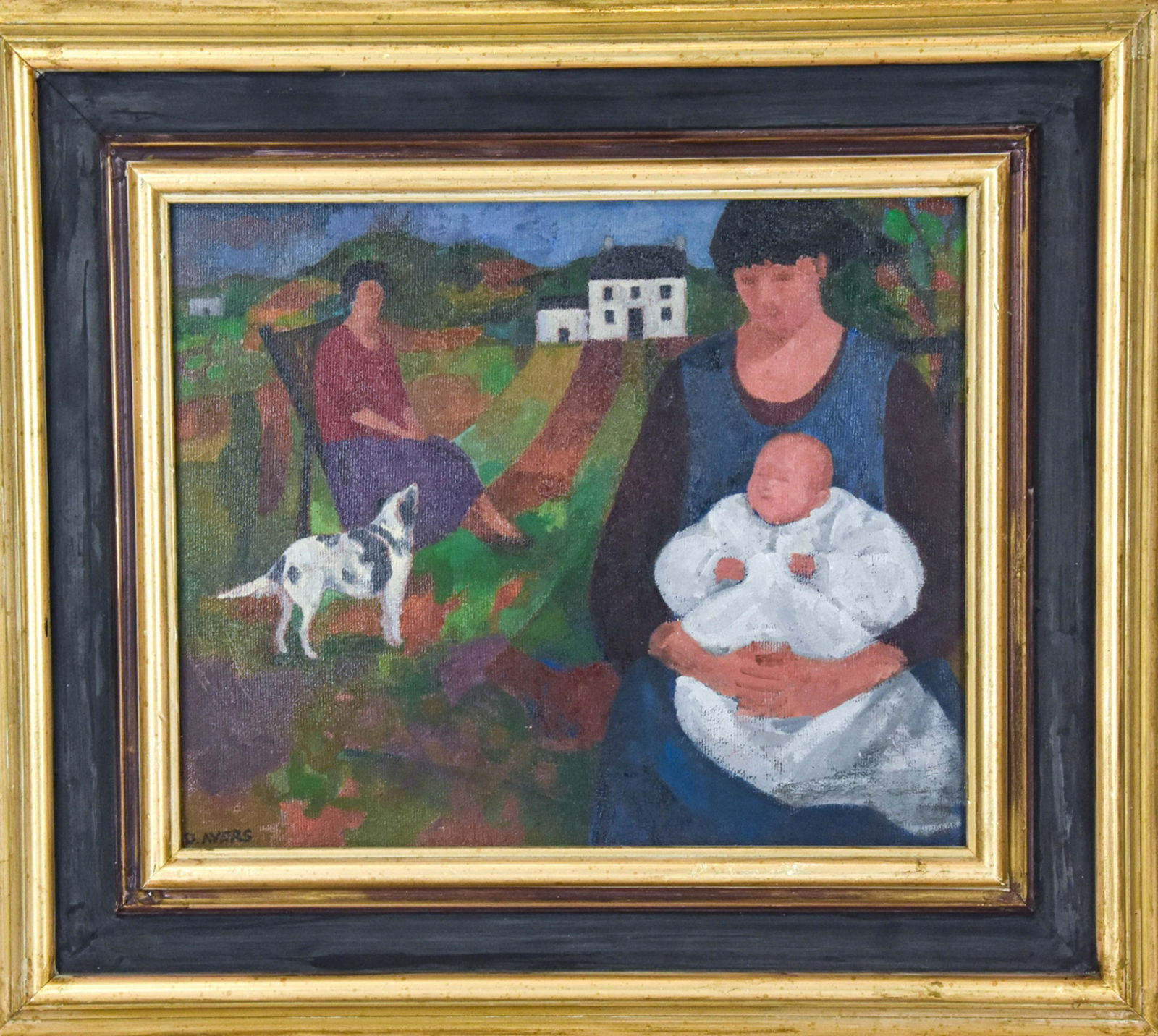 Duffy Ayers Oil Panel Painting of Mother & Child (1 of 8)